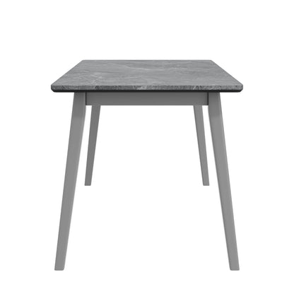 Mid Century Modern Black Dining Table with Smart Top for Dining Room