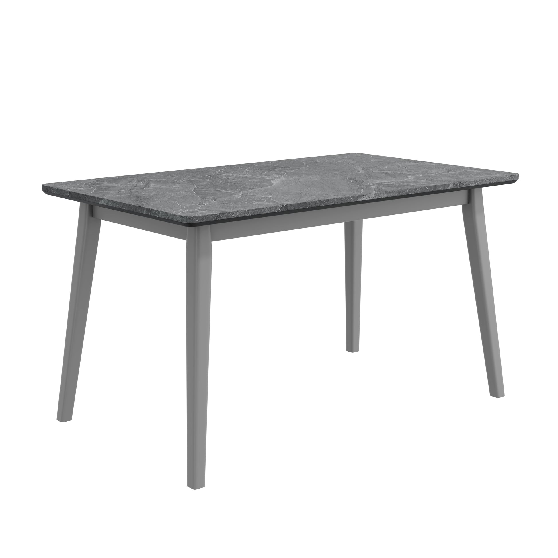 Mid Century Modern Black Dining Table with Smart Top for Dining Room