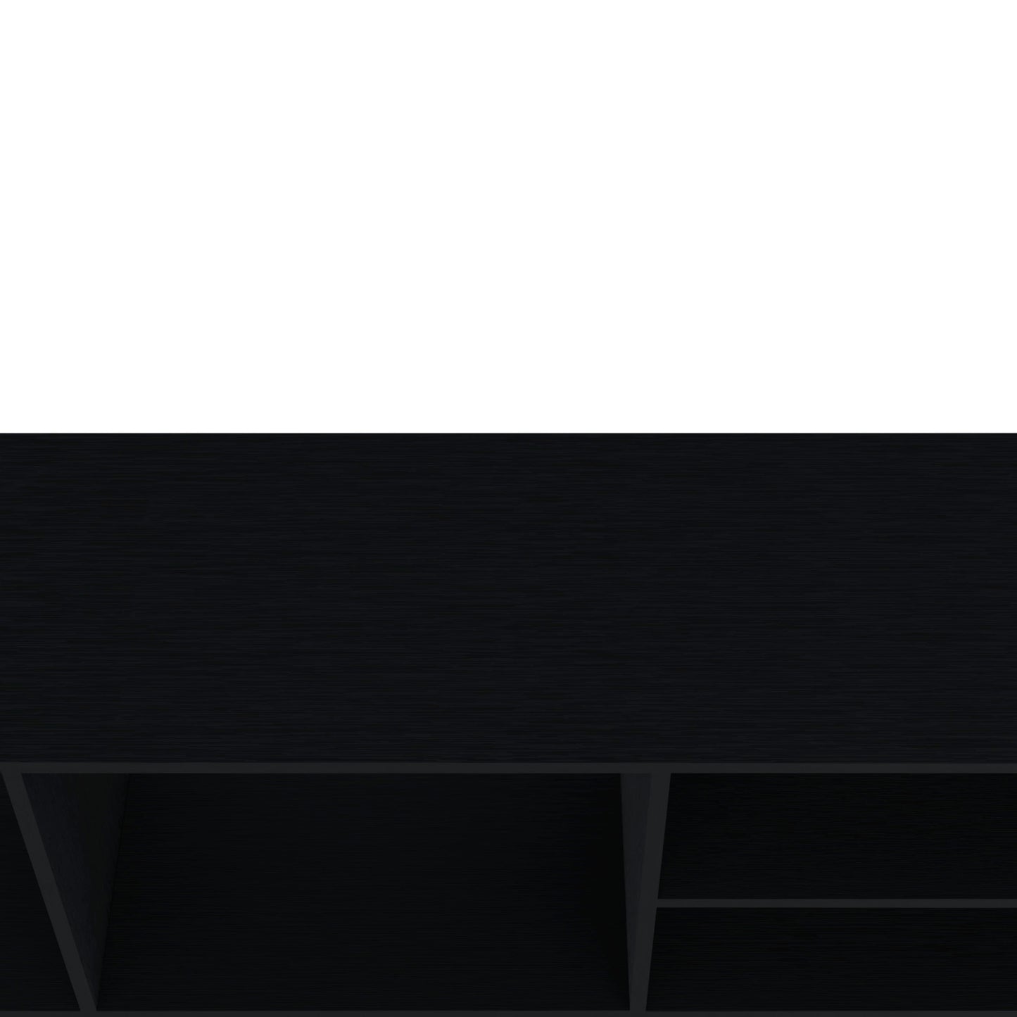 Black Melamine TV Rack with Open Storage - 39" or Less TVs for Living Room