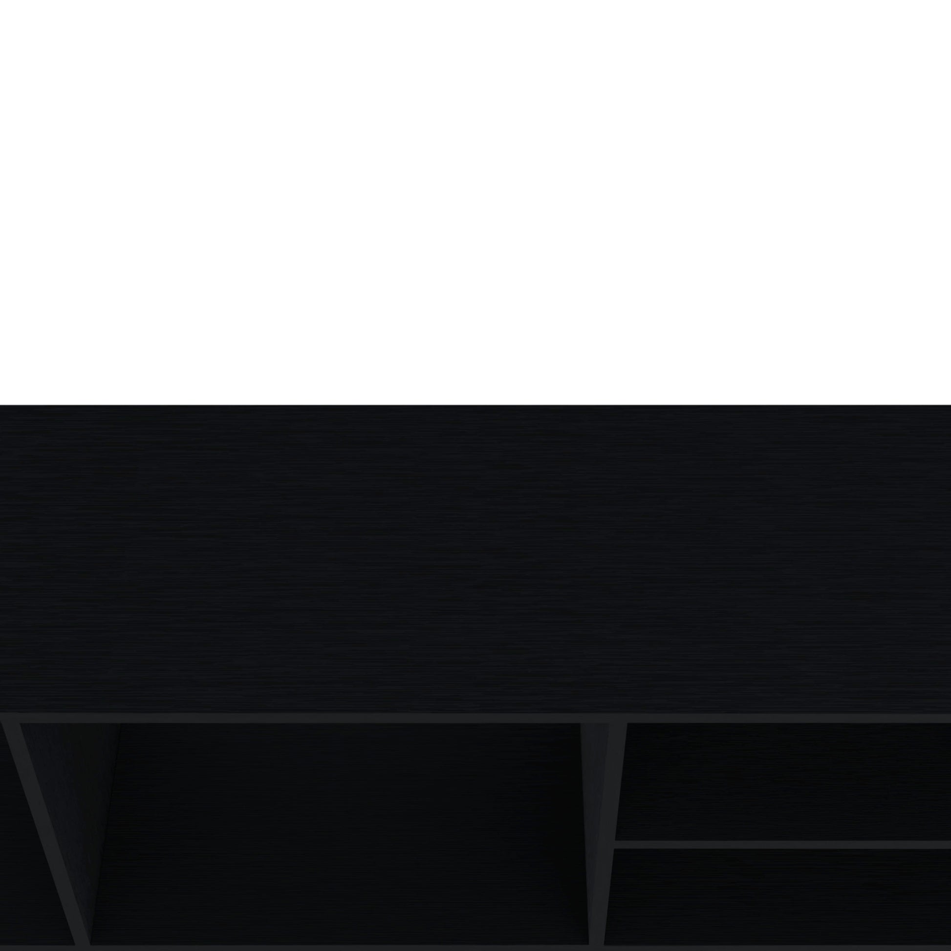 Black Melamine TV Rack with Open Storage - 39" or Less TVs for Living Room