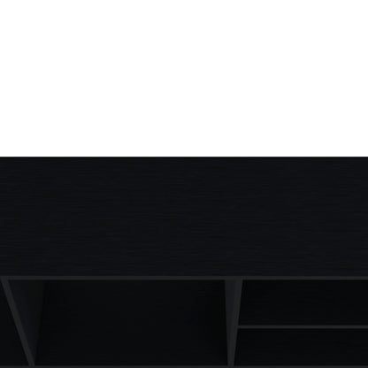 Black Melamine TV Rack with Open Storage - 39" or Less TVs for Living Room