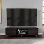 TV Stand for TVs up to 75 Inches, Modern Entertainment Console with Cabinets and Open Shelves