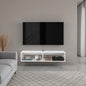 Arctic Floating White TV Stand with Open Shelves for Storage, Modern Design, White