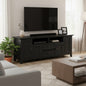 Amherst 72 inch Wide Solid Wood TV Stand in Black For TVs up to 80 inches