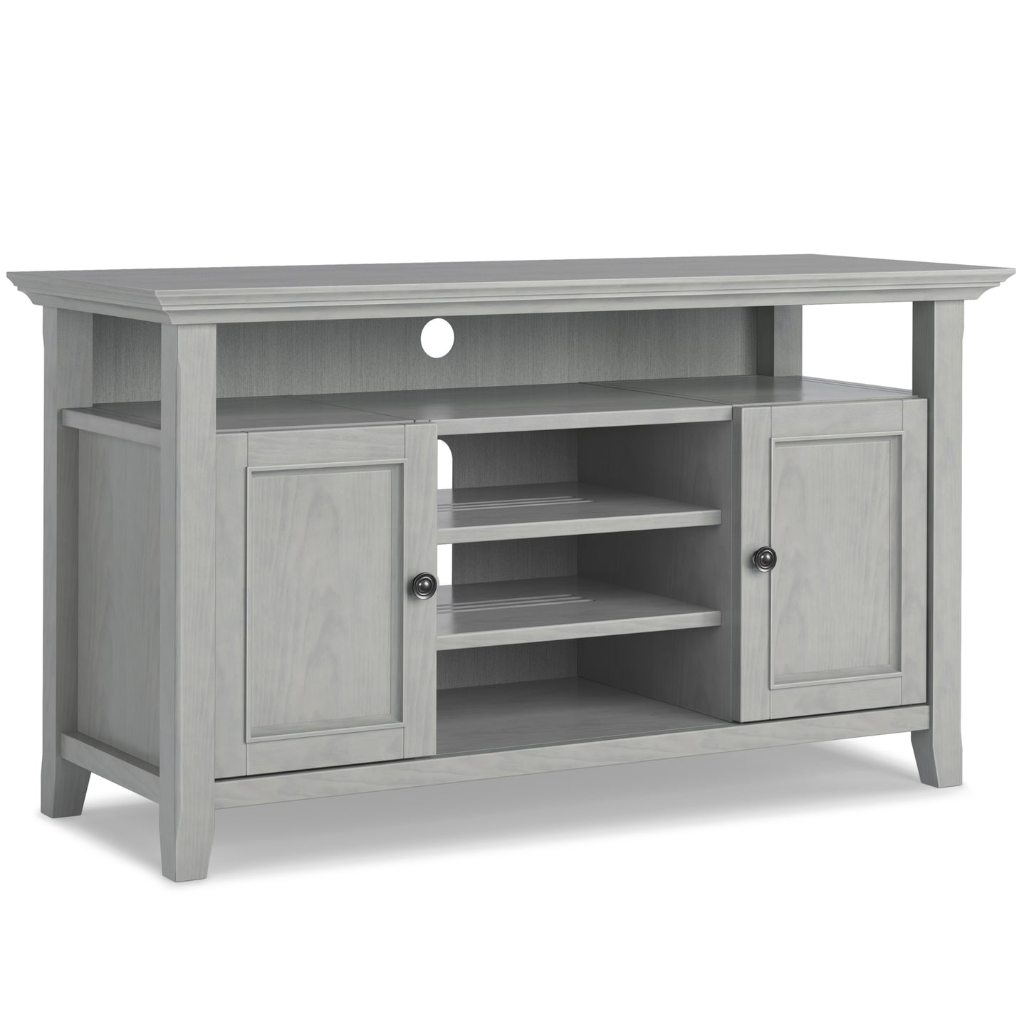 Amherst 54 inch Wide Solid Wood TV Stand in Fog Grey For TVs up to 60 inches