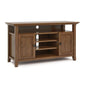 Amherst 54 inch Wide Solid Wood TV Stand in Medium Saddle Brown For TVs up to 60 inches