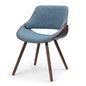 Malden - Bentwood Dining Chair with Wood Back - Denim Blue