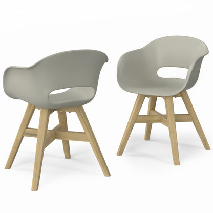 Kona - Outdoor Dining Chair in Plastic (Set of 2) - Taupe