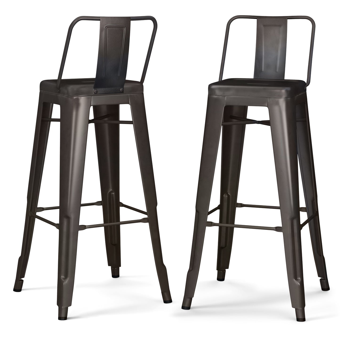 Rayne - 30" Metal Bar Stool (Set of 2) - Gun Metal Grey