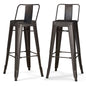 Rayne - 30" Metal Bar Stool (Set of 2) - Gun Metal Grey