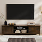 Burlington 72 inch Wide Solid Wood Low TV Stand in Mahogany Brown For TVs up to 80 inches