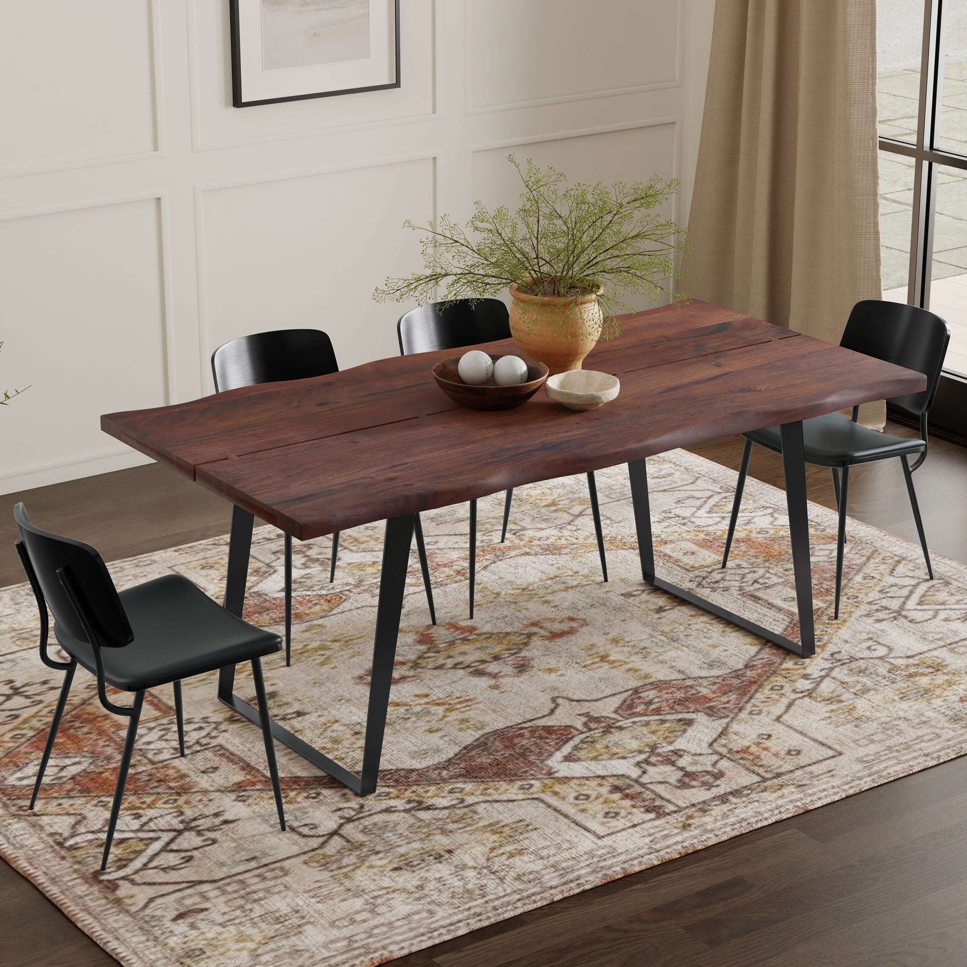 Delta Dining Table in Dark Walnut