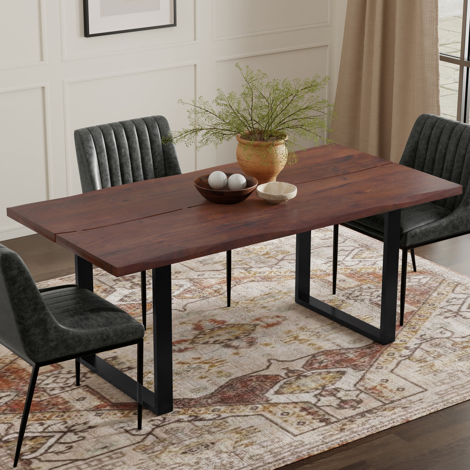 Fieldcrest Dining Table in Dark Walnut