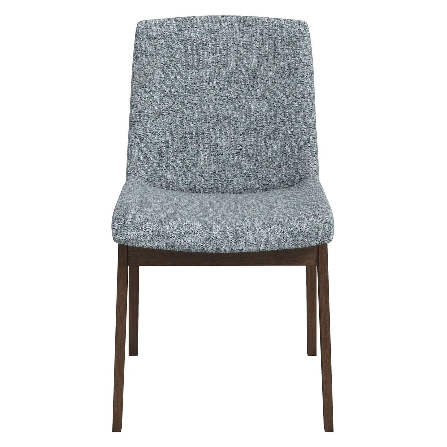 Grey Polyester Dining Chairs Set of 2 - Mid-Century Modern