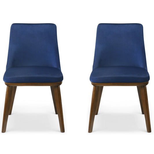 Clove Navy Blue Velvet Dining Chair (Set Of 2)