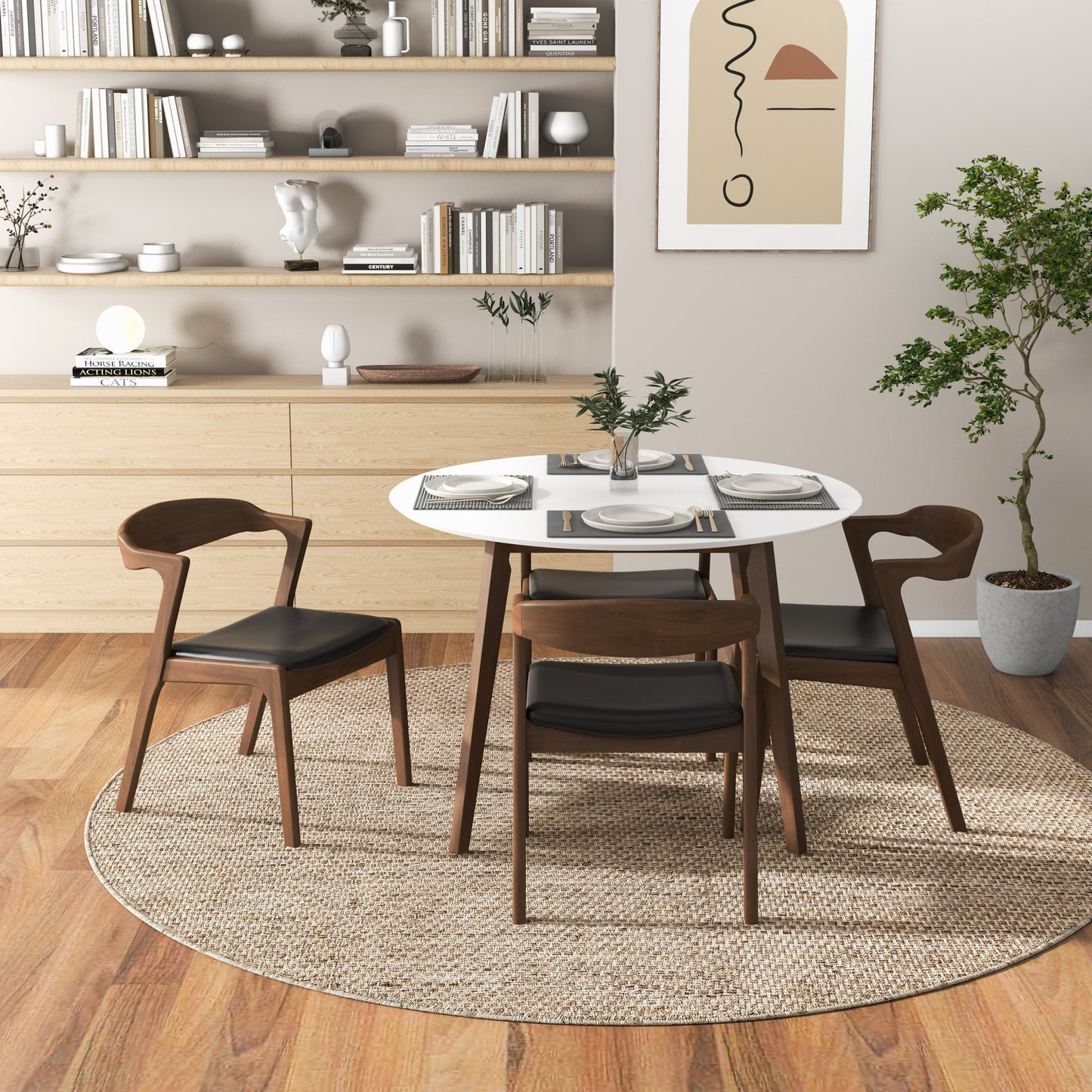Mid-Century Modern Dining Chairs - Set of 2 for Dining Room