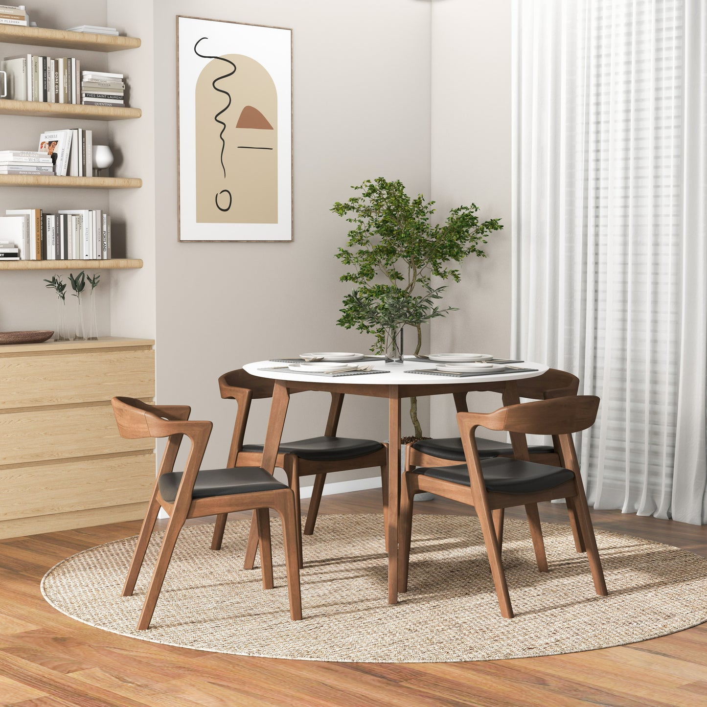Mid-Century Modern Dining Chairs - Set of 2 for Dining Room