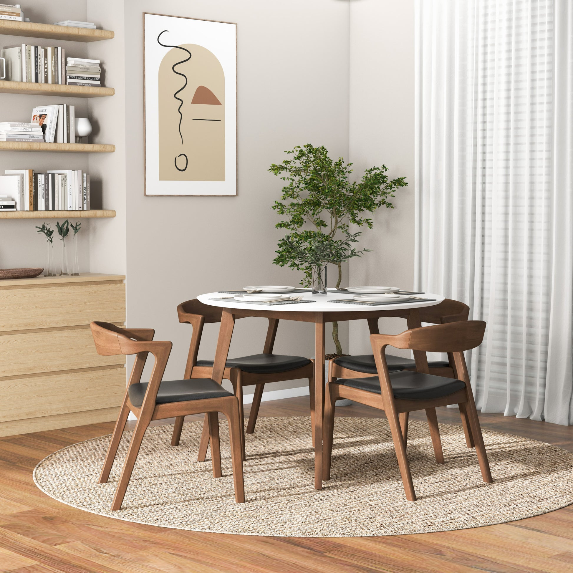 Mid-Century Modern Dining Chairs - Set of 2 for Dining Room