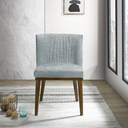 Gray Wood Dining Chairs Set of 2 - Mid-Century Modern