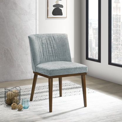 Gray Wood Dining Chairs Set of 2 - Mid-Century Modern
