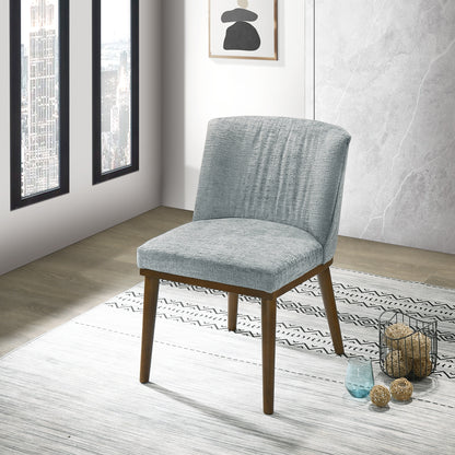 Gray Wood Dining Chairs Set of 2 - Mid-Century Modern