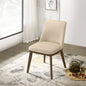 Clove Beige Velvet Dining Chair (Set Of 2) With Solid Wood Legs 33.1"H x 19.1"W x 23.6"D Kitchen Side Chairs