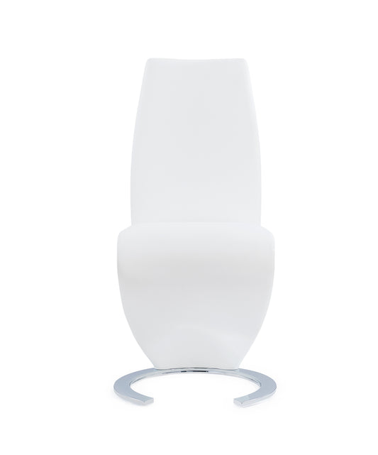 MARCUS HORSESHOE WHITE DINING CHAIRS (KIT OF 2)
