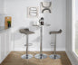 Contemporary Adjustable Barstool in Grey PU Leather  - Set of 2
