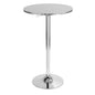 Contemporary Adjustable Round Bar Table in Silver