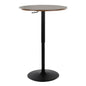 Contemporary Adjustable Bar Table in Black Metal and Walnut Wood Top