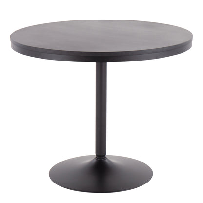 Dining Table in Black Steel and Black Wood