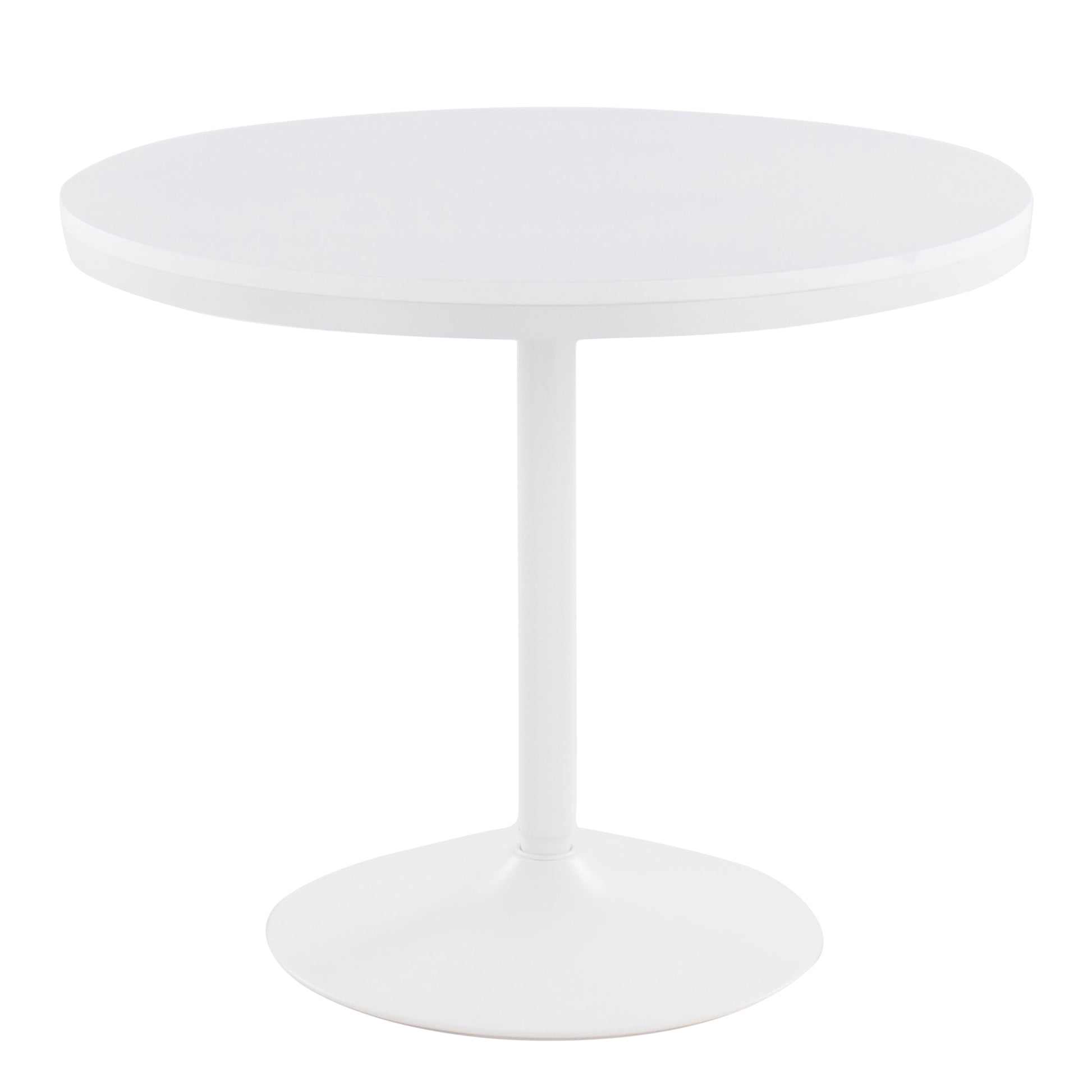 Dining Table in White Steel and White Wood
