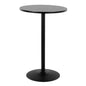 Mid-Century Modern Table Adjusts From Dining to Bar in Black Metal and Black Wood