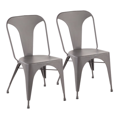 Dining Chair in Matte Grey  - Set of 2