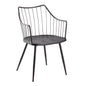 Chair in Black Metal and Black Wood
