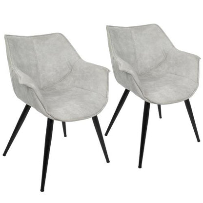 Accent Chair in Light Grey  - Set of 2