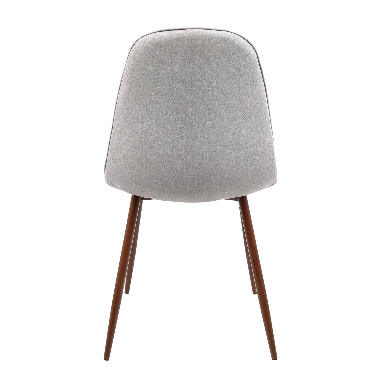 Grey Fabric Dining Chairs - Set of 2 Mid-Century Style