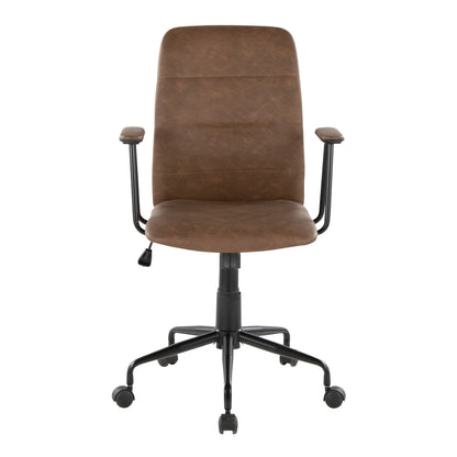 Office Chair in Espresso Faux Leather
