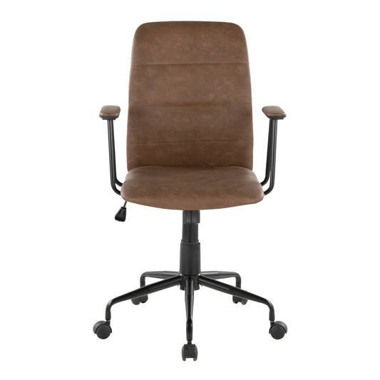 Office Chair in Espresso Faux Leather