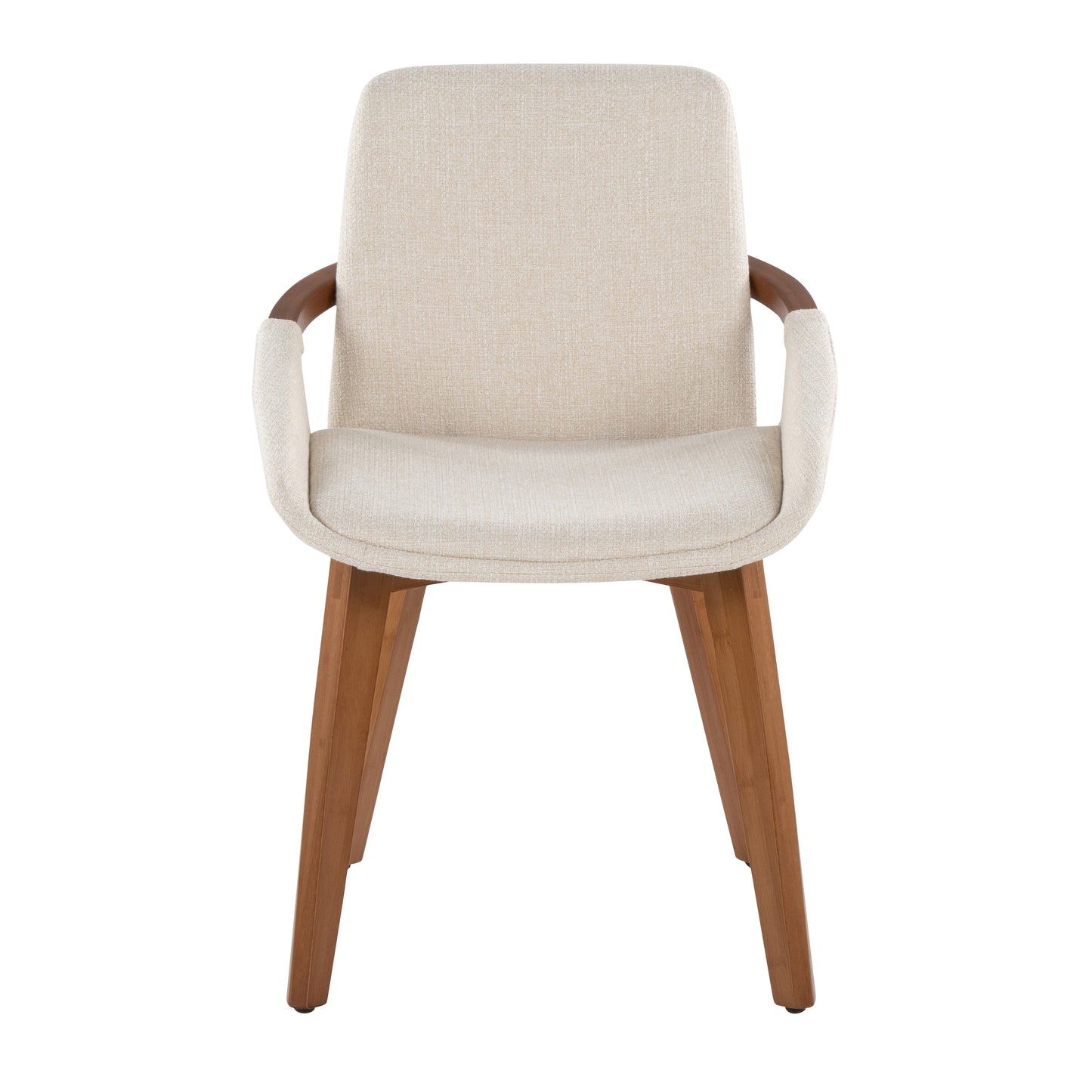 Chair in Walnut Bamboo and Cream Noise Fabric