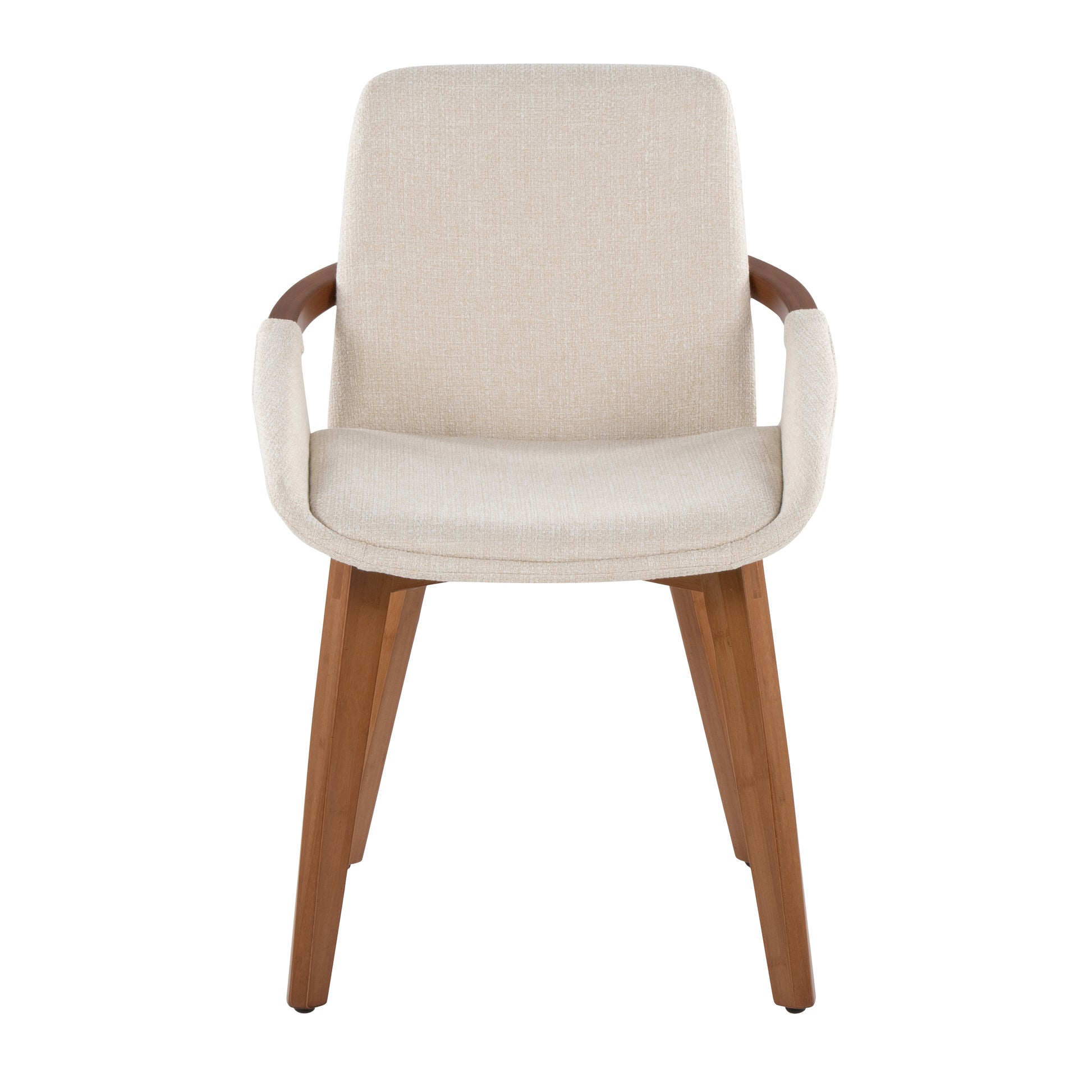 Chair in Walnut Bamboo and Cream Noise Fabric