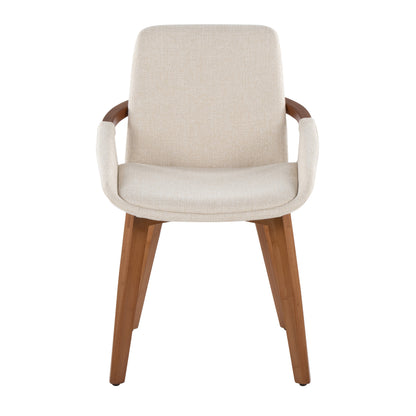 Chair in Walnut Bamboo and Cream Noise Fabric