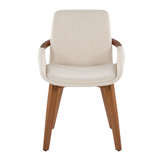 Chair in Walnut Bamboo and Cream Noise Fabric