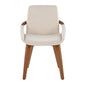 Chair in Walnut Bamboo and Cream Noise Fabric