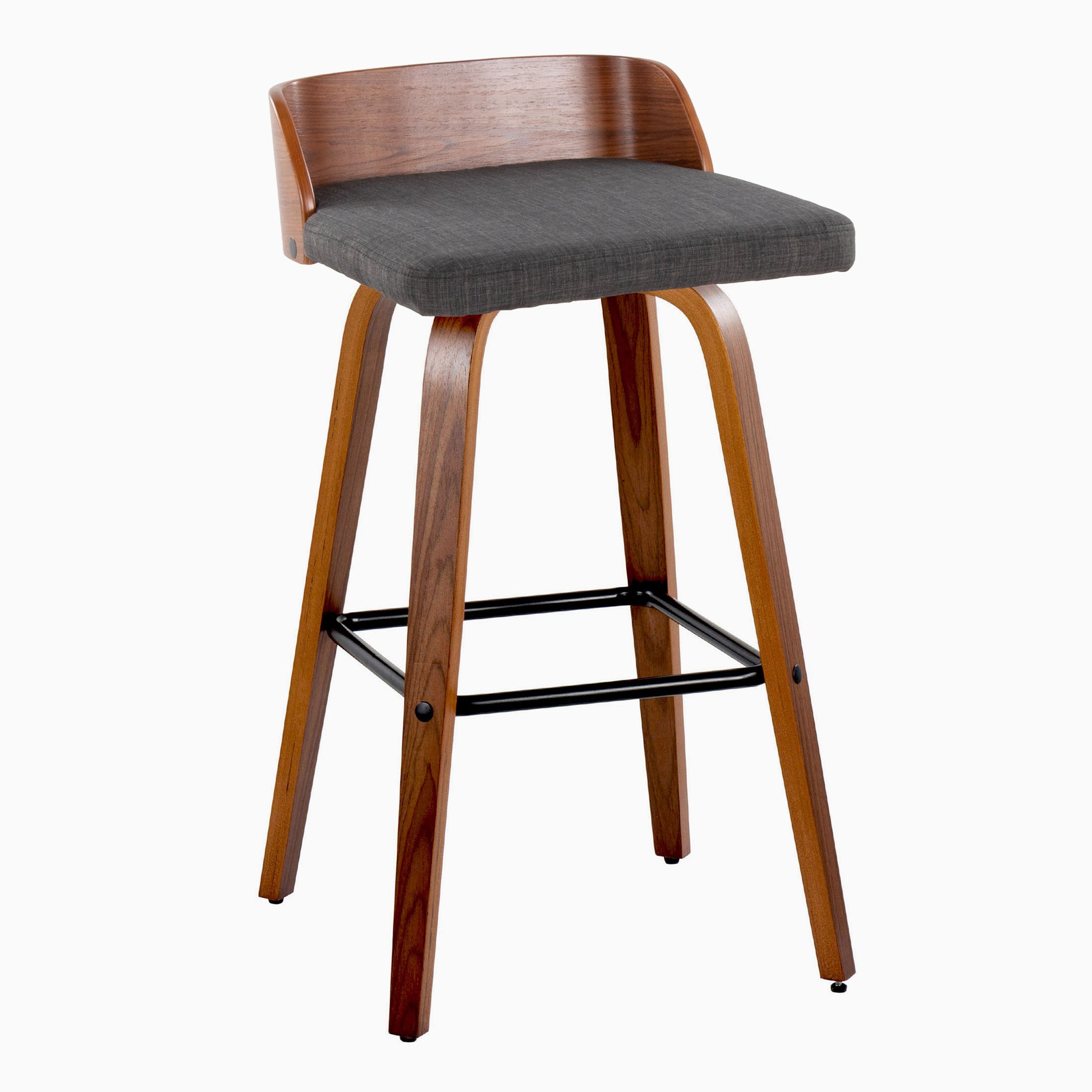Charcoal Fabric Barstools - 2-Piece Set