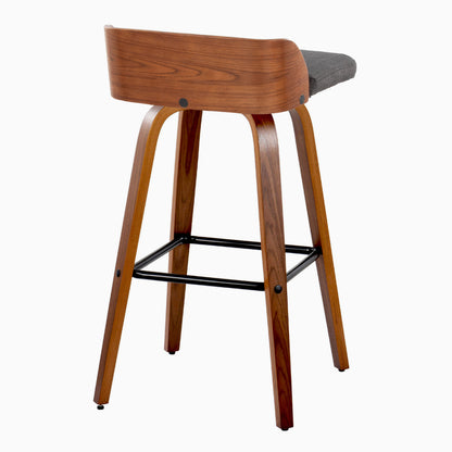 Charcoal Fabric Barstools - 2-Piece Set