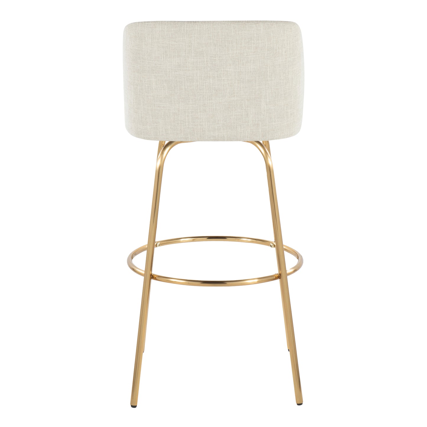Cream Fabric Barstool Set of 2 for Dining Room Kitchen Seating