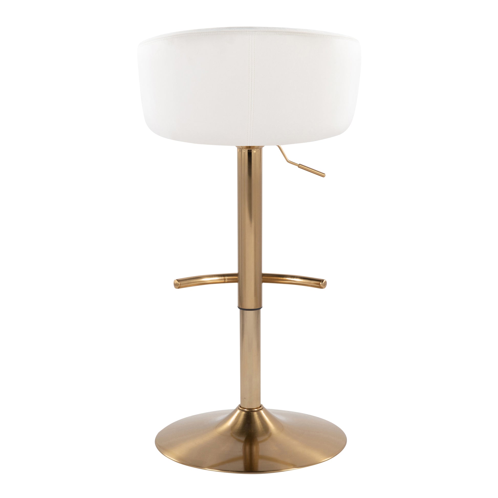 Cream Velvet Adjustable Barstools - Set of 2