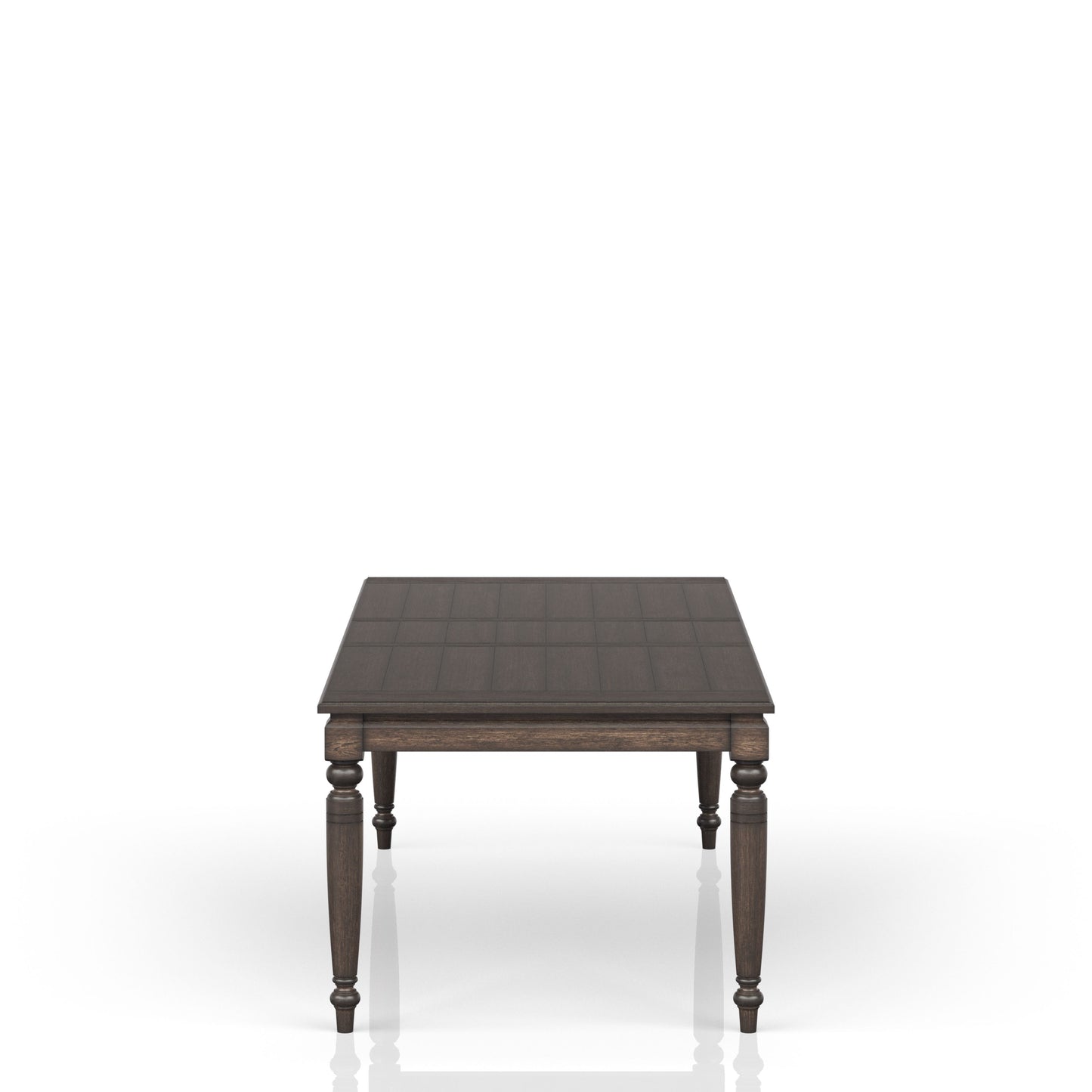 Coffee Solid Wood Dining Table with Leaf Extension