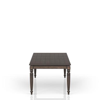 Coffee Solid Wood Dining Table with Leaf Extension